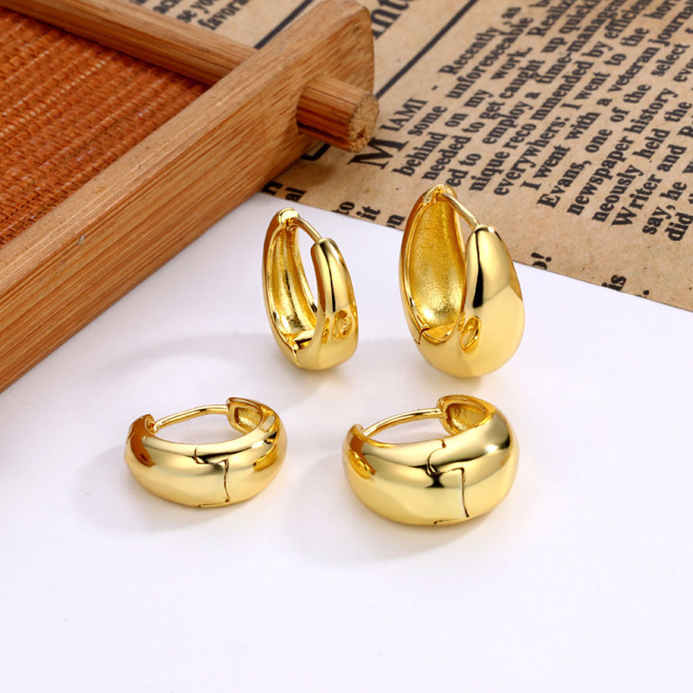 Round Hoop Earrings for Women
