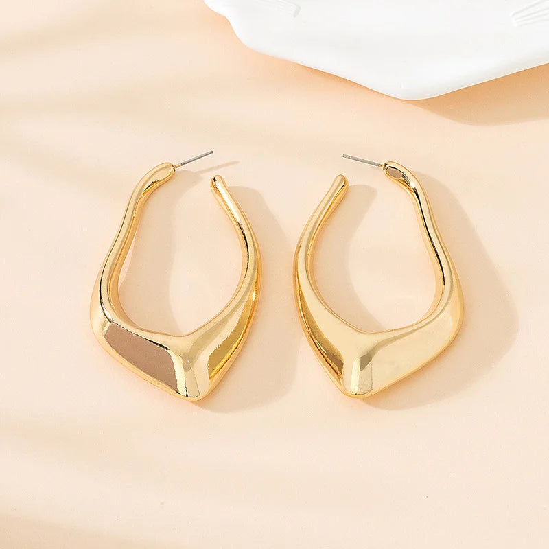Maximalism Water Drop Geometric Irregular Earrings