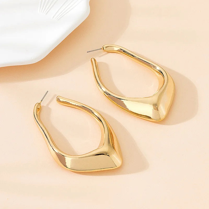 Maximalism Water Drop Geometric Irregular Earrings