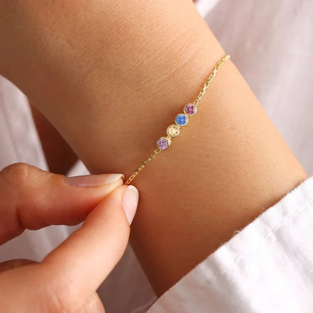 Birthstone Charms Pendant Bracelet