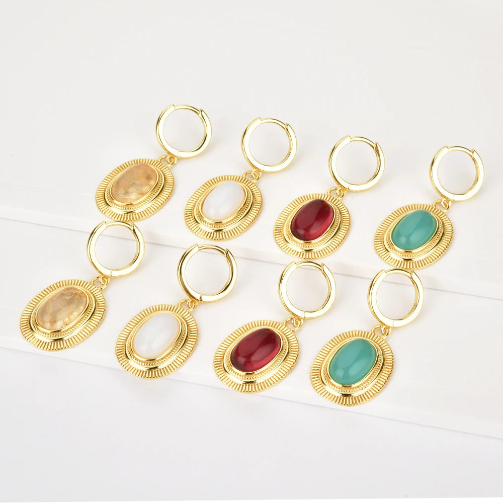 925 Sterling Silver Transparent Drop Earring Ring