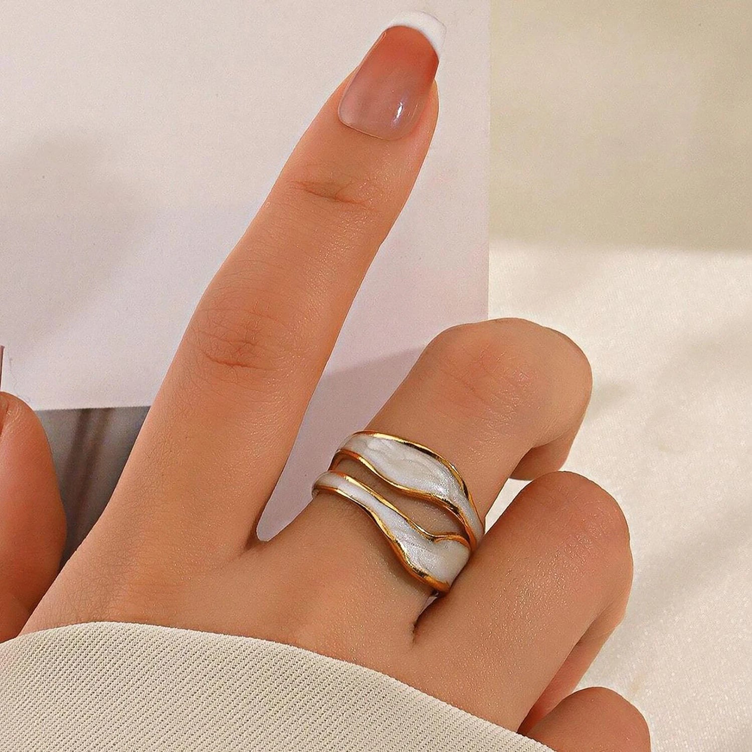 Geometric Adjustable Finger Ring