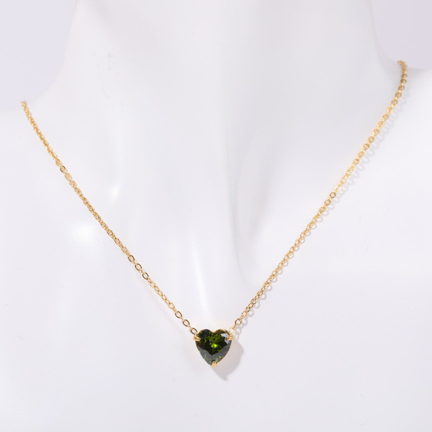 Birthstone Pendant Gold Color Necklace