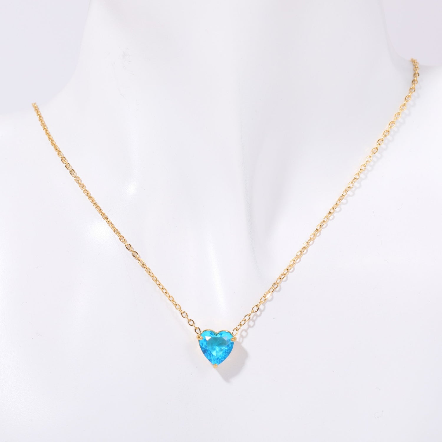 Birthstone Pendant Gold Color Necklace