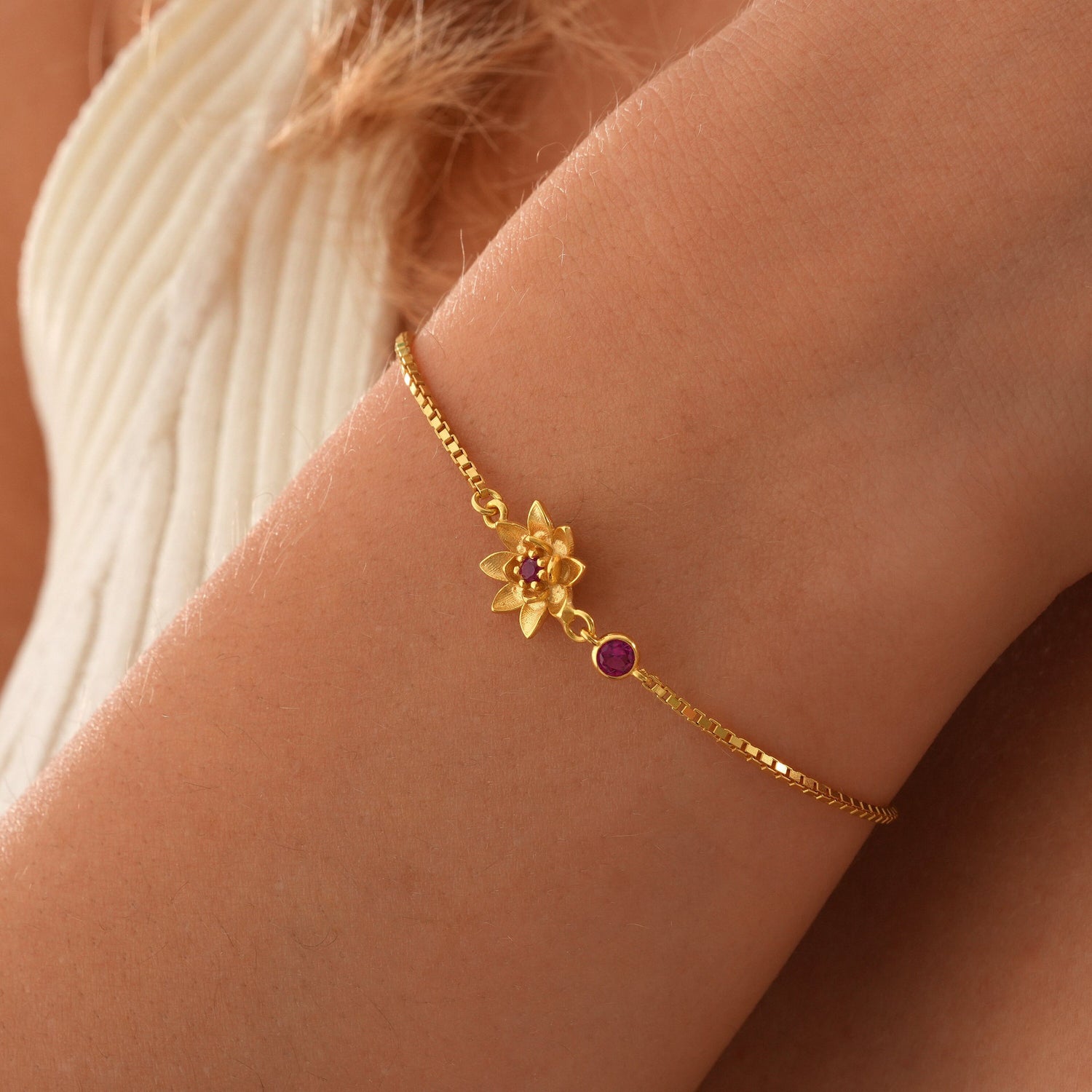 Birthstone Pendant Bracelet for Women